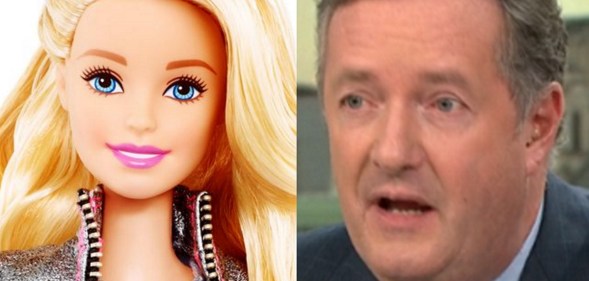 Mattel's Barbie and Good Morning Britain host Piers Morgan