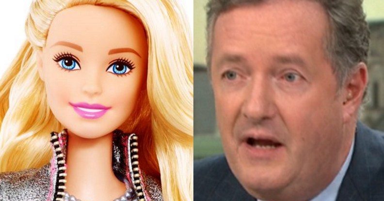 Mattel's Barbie and Good Morning Britain host Piers Morgan
