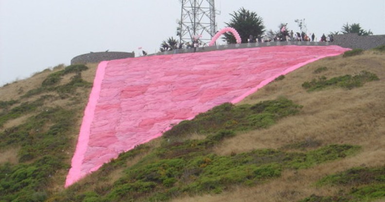 Pink Triangle on twin peaks in san francisco