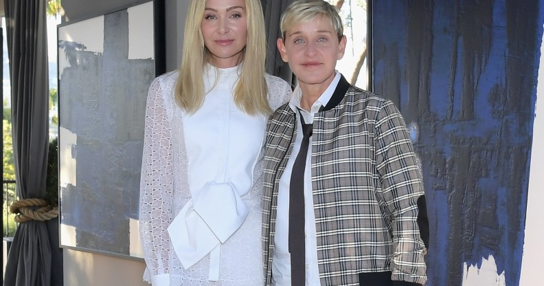 Portia de Rossi and Ellen DeGeneres attend GENERAL PUBLIC x RH Celebration at Restoration Hardware on June 27, 2018 in Los Angeles, California.