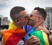 A gay kiss at Pride in London