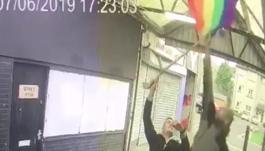 Vandals keep tearing down Pride flags at Scottish shopping centre ...