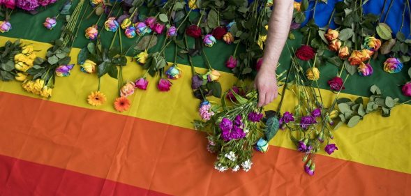 Demonstrators LGBT Russia Britain