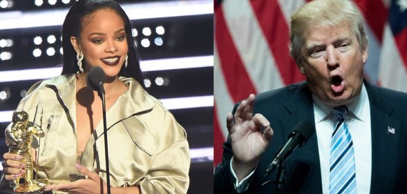 rihanna and trump mtv vmas getty