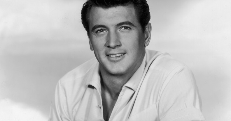 American film star Rock Hudson poses for a photo in 1956