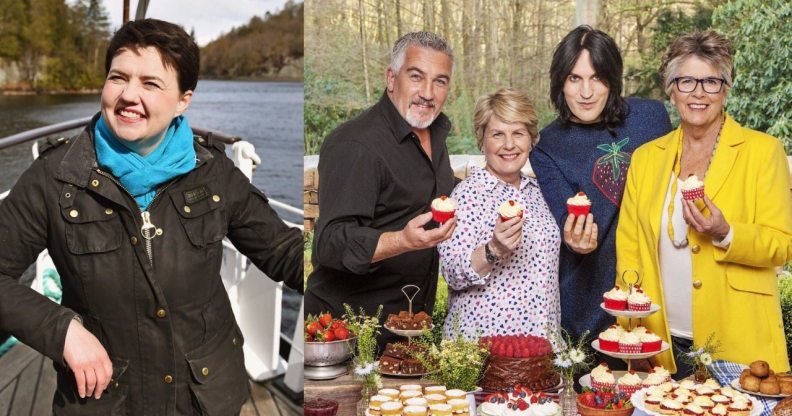 Ruth Davidson and the Great British Bake Off (Getty Images/Channel 4)