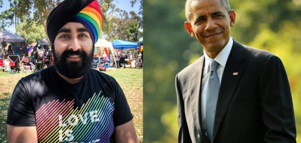 Barack Obama Jiwandeep Kohli Rainbow Turban