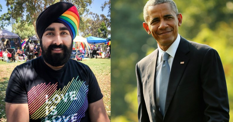 Barack Obama Jiwandeep Kohli Rainbow Turban