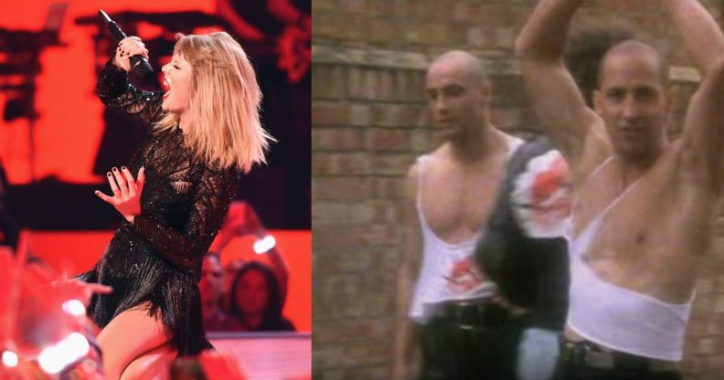 Taylor Swift and Right Said Fred (Getty/Youtube)