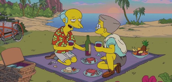 The Simpsons' Mr Burns and gay Waylon Smithers