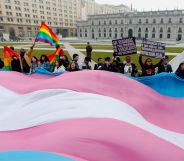 Trans campaigners in Santiago, Chile, where a landmark trans rights law has been passed