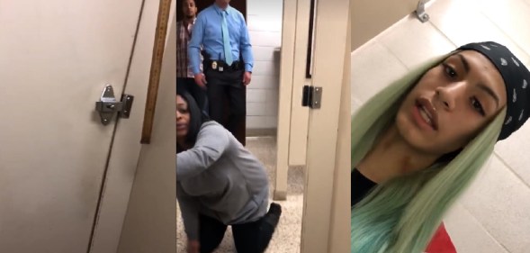 Trans girl bathroom The Osseo Senior High School video shot