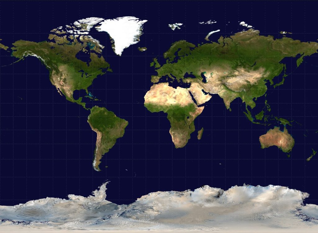 The Miller Projection of the World (Wikimedia Commons)
