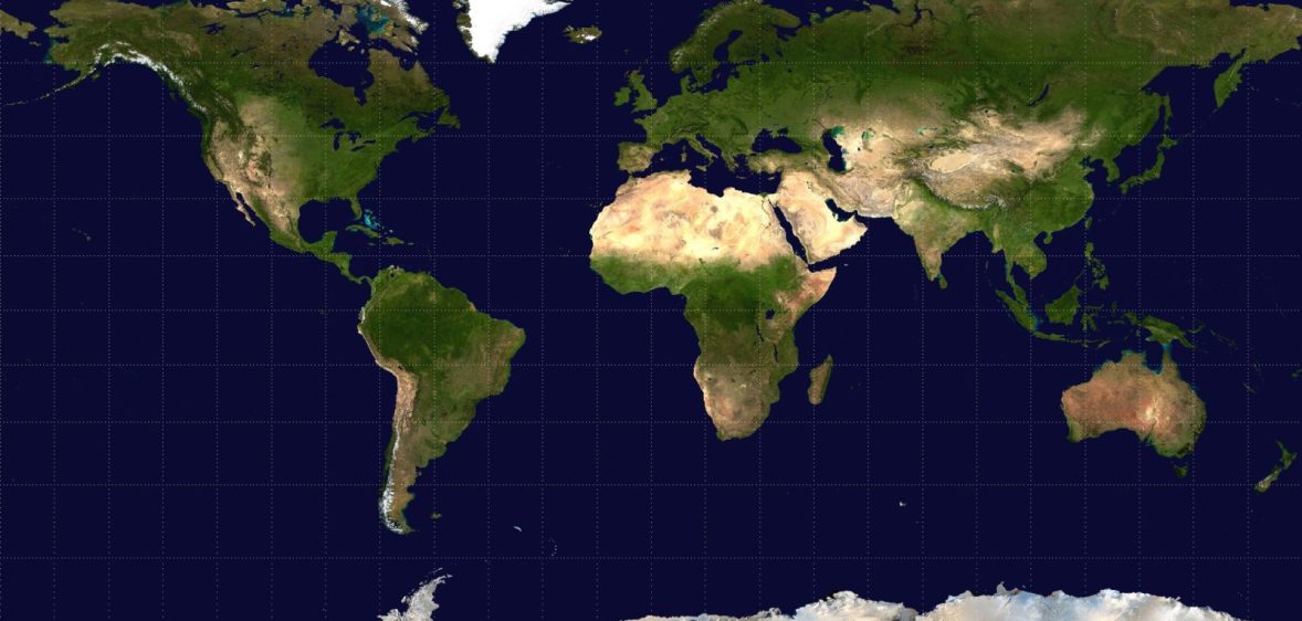 The Miller Projection of the World (Wikimedia Commons)