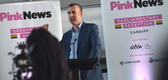 Adam Price at the PinkNews summer reception in Cardiff