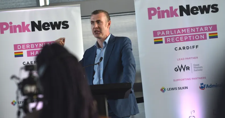 Adam Price at the PinkNews summer reception in Cardiff