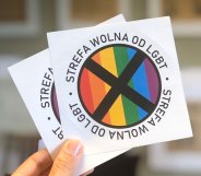 LGBT free zone stickers