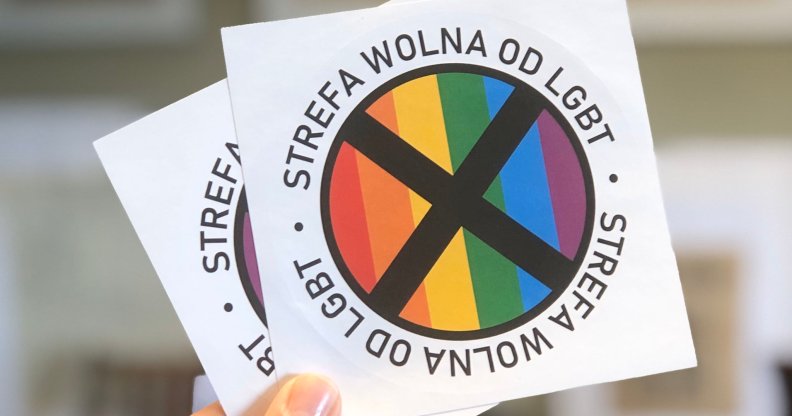 LGBT free zone stickers