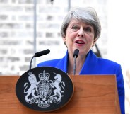 British Prime Minister Theresa May Makes A Final Statement In Downing Street