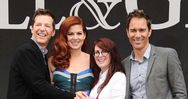 Sean Hayes, Debra Messing, Megan Mullally and Eric McCormack of Will & Grace.