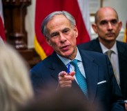 LGBT Texas Governor Greg Abbott at the state capital on May 24, 2018 in Austin, Texas.
