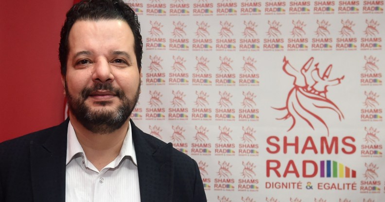 Tunisian lawyer Mounir Baatour, president of Association Shams, which supports the depenalization of homosexuality in Tunisia