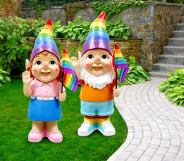 Asda Pride-themed garden gnomes
