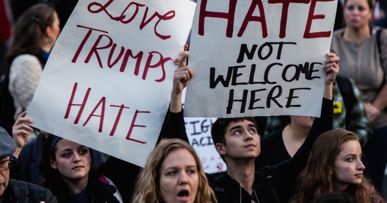 Main image to represent hate crimes rising in the USA