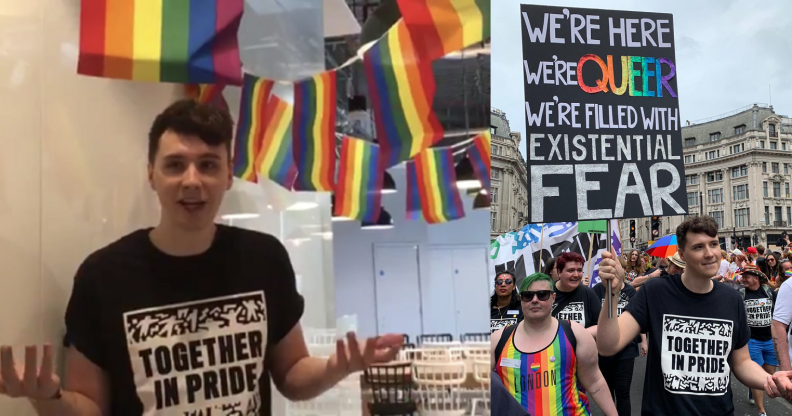 Dan Howell went to Pride in London for the first time