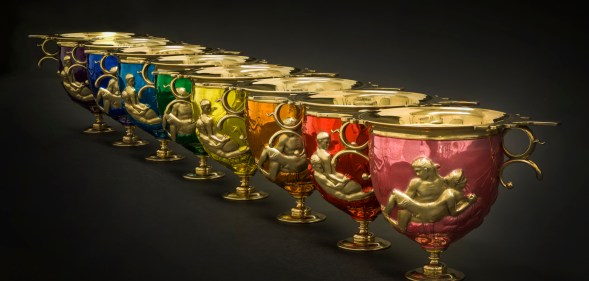 Ancient Roman cup depicting gay sex reimagined for Pride