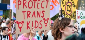 Protect trans kids sign