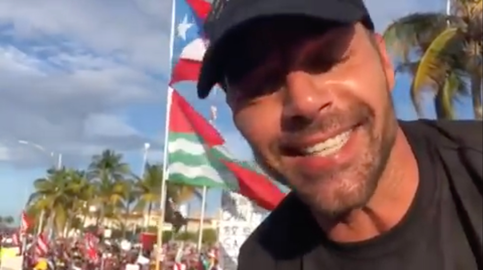 Ricky Martin joins mass protest against Puerto Rico governor