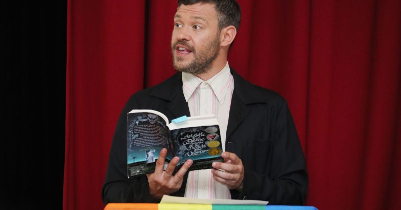 Will Young reads LGBT+ book at amazon reading roadshow event