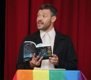 Will Young reads LGBT+ book at amazon reading roadshow event