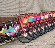 Uber’s JUMP bikes decorated with LGBT flags to celebrate Pride