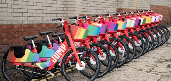 Uber’s JUMP bikes decorated with LGBT flags to celebrate Pride