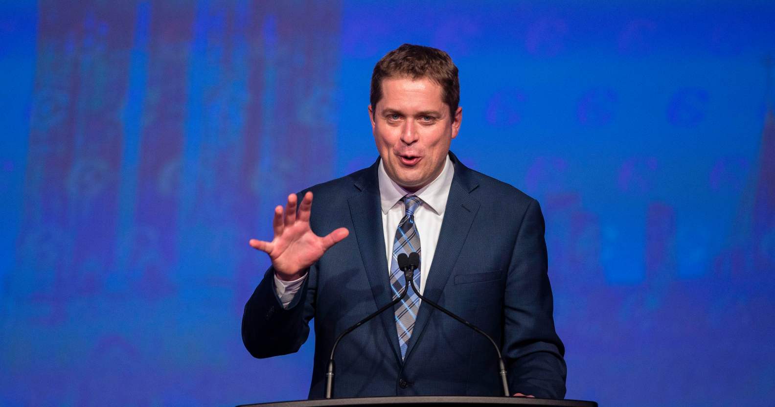 Andrew Scheer, newly elected leader of the Conservative Party of Canada, speaks at the party's convention in Toronto, Ontario, May 27, 2017