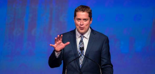 Andrew Scheer, newly elected leader of the Conservative Party of Canada, speaks at the party's convention in Toronto, Ontario, May 27, 2017