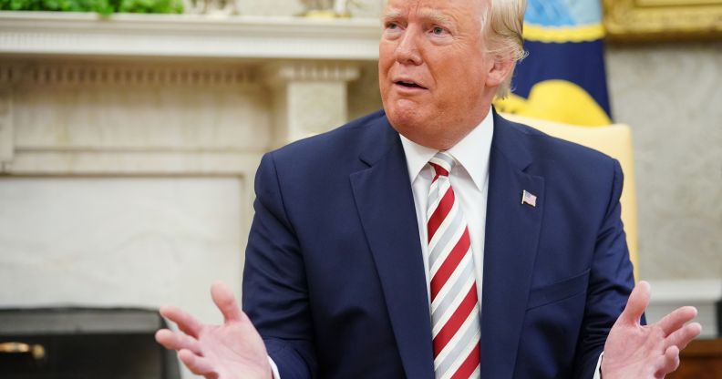 Trump speaks to media LGBT