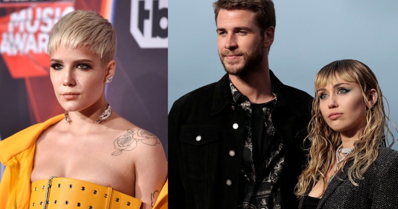Halsey called out a troll for comments about Miley Cyrus and Liam Hemsworth