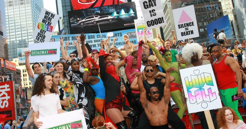 The 40th anniversary of the Stonewall Riots in Times Square on June 25, 2009 in New York City.