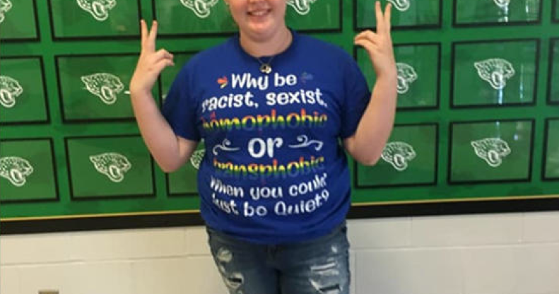 A student was told their t-shirt violated the school's dress code. (WTHR11)