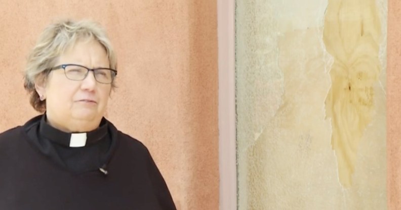 Pastor Judith Maynard of LGBT church vandalised
