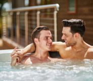 Hoseason holiday boss bans homophobes- gay couple in a hot tub