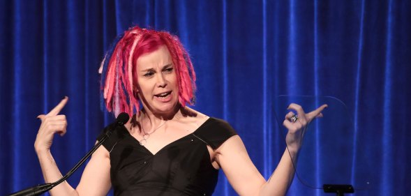 Lana Wachowski pointing