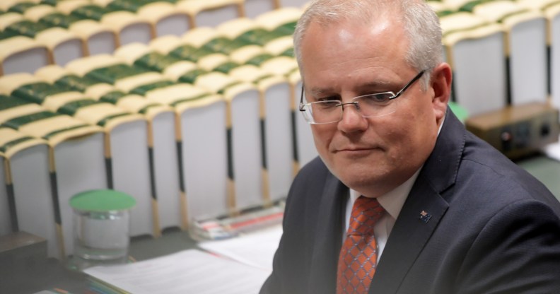 Prime Minister Scott Morrison during question time in the House of Representatives at Parliament House on July 4, 2019 in Canberra, Australia.