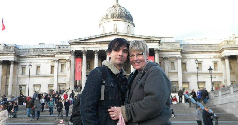 Alex Morgan (L) and his mother. (Courtesy of Alexander Morgan)