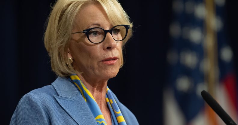 US Secretary of Education Betsy DeVos s set to pay a visit to a school that bans gay teachers