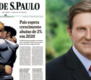 Folha de São Paulo published the kiss from an Avengers comic in a rebuke of Rio de Janeiro mayor Marcelo Crivella