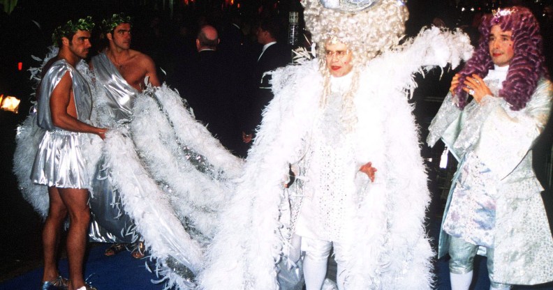 Elton John dressed as Louis XVI